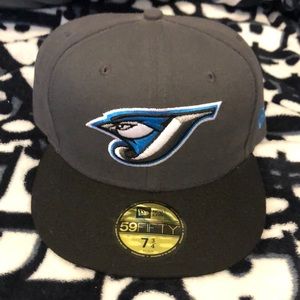 Toronto Blue Jays Dark Gray and Black New Era Fitted